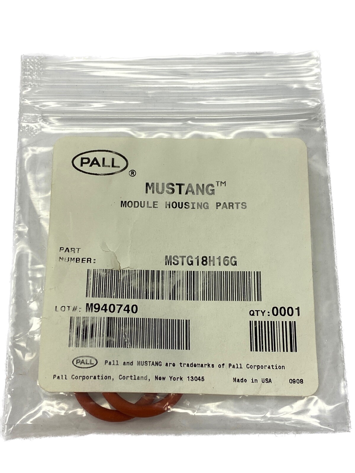 (2/Pk) PALL CYTIVA Mustang Module Housing Part Coin Housing Gaskets MSTG18H16G