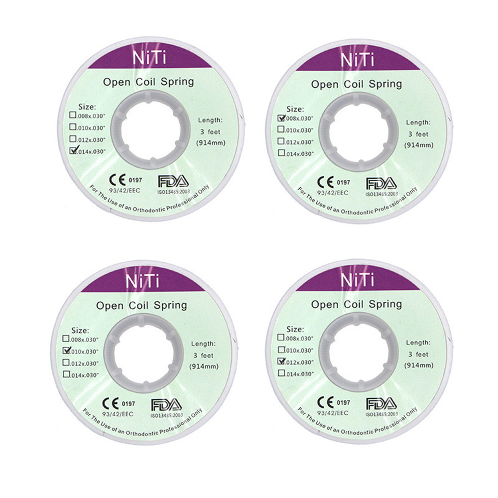 Dental Orthodontic Niti Open Coil Spring Size 008/010/012/014 10 rolls CE FAD
