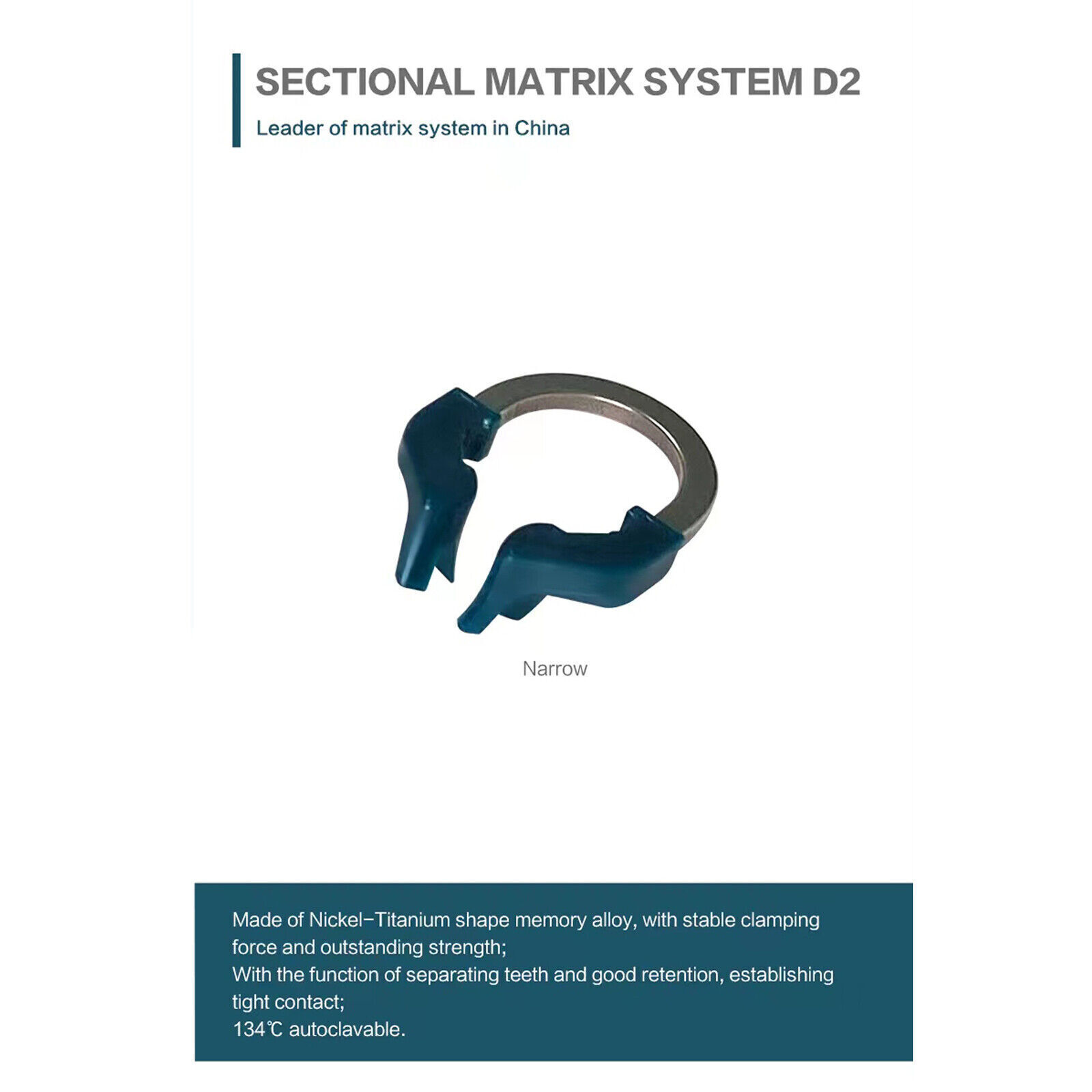 Dental Sectional Matrix System C2 Matrix Bands M4+Narrow Standard Clamp Ring R6