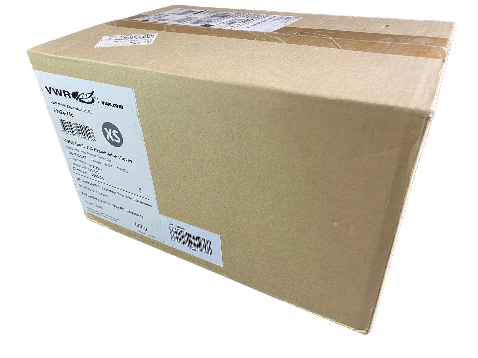 VWR X-Small Nitrile 200 Examination Gloves 89428-746 (2000/cs)