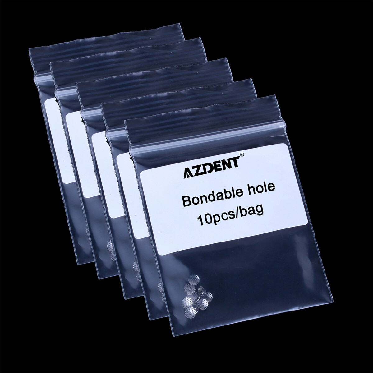 10 Bags Dental Ortho Bondable hole Lingual Button Mesh Base TOMY Type AZDENT