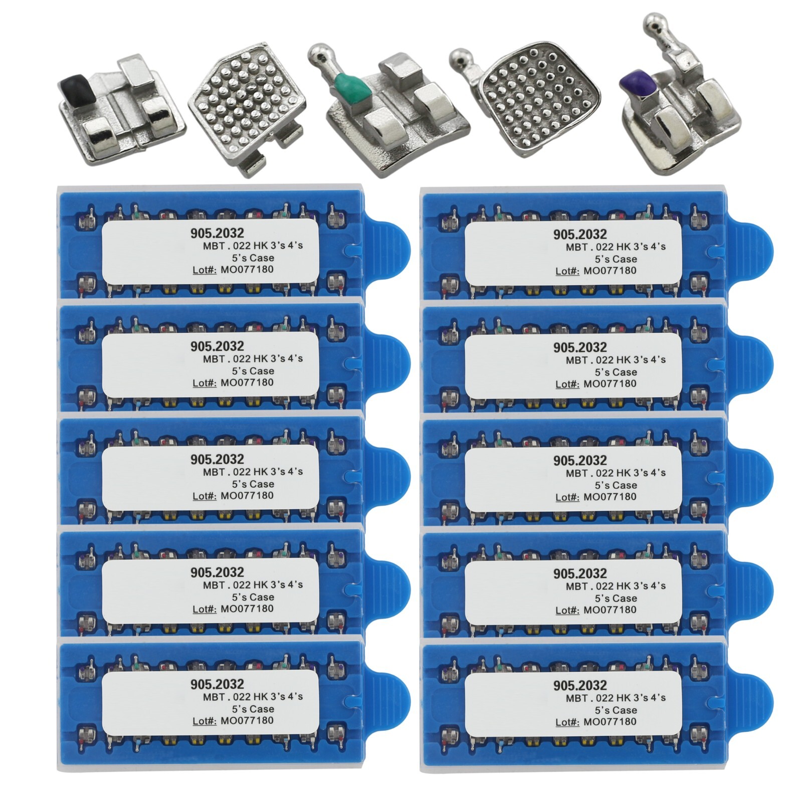 Dental Orthodontic Mini Brackets Metal Braces MIM ROTH MBT 018 022 345 Hooks OC
