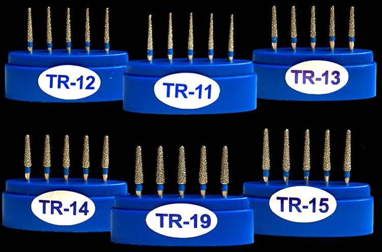 100件装牙科钻石磨砂瓷肩制备FG bur TR-19-