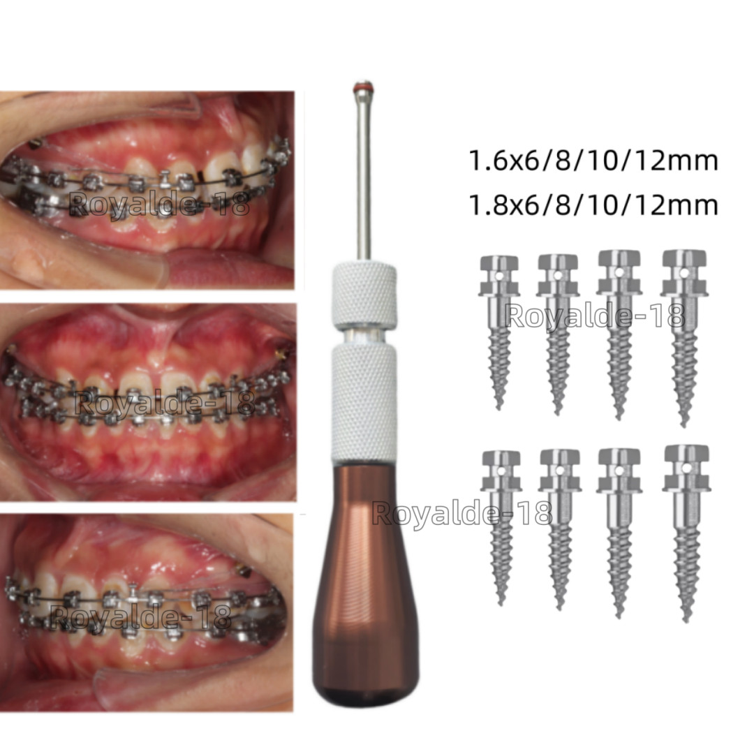 Dental Orthodontic Triangle Cap Mini Screw Micro Bone Titanium Screwdriver Rod