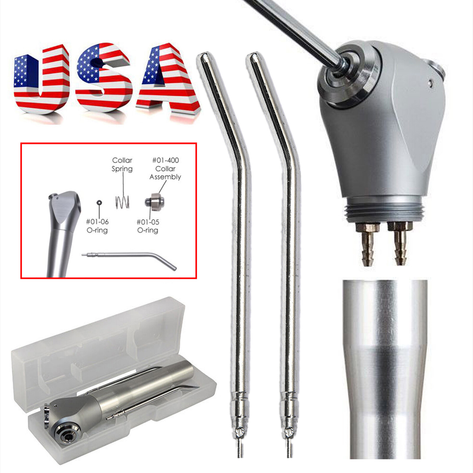Dental Slow Low Speed E-Type Contra Angle/Air Motor/Syringe Handpiece NSK Style