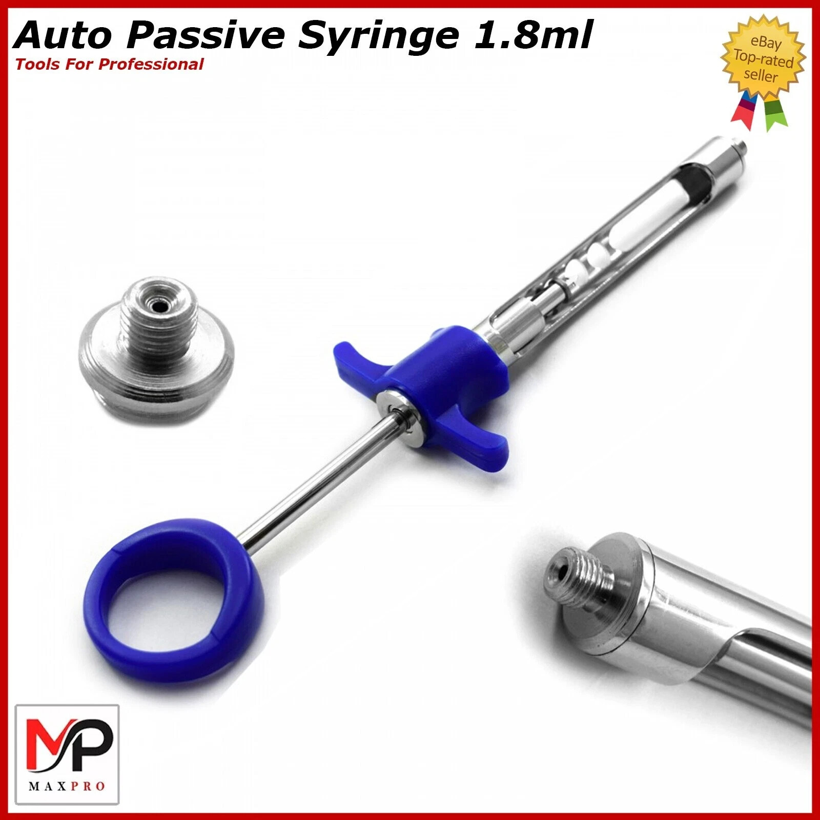 Professional Auto Passive Syringe 1.8ml Stainless Steel Self-Aspirating Syringe