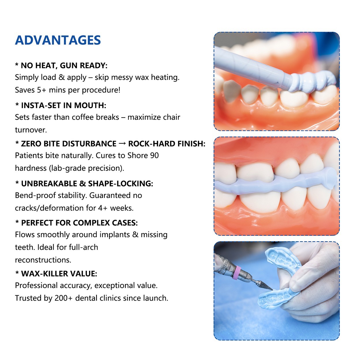 Dental Bite Registration Material Fast Set A-Silicone for Bite Registration