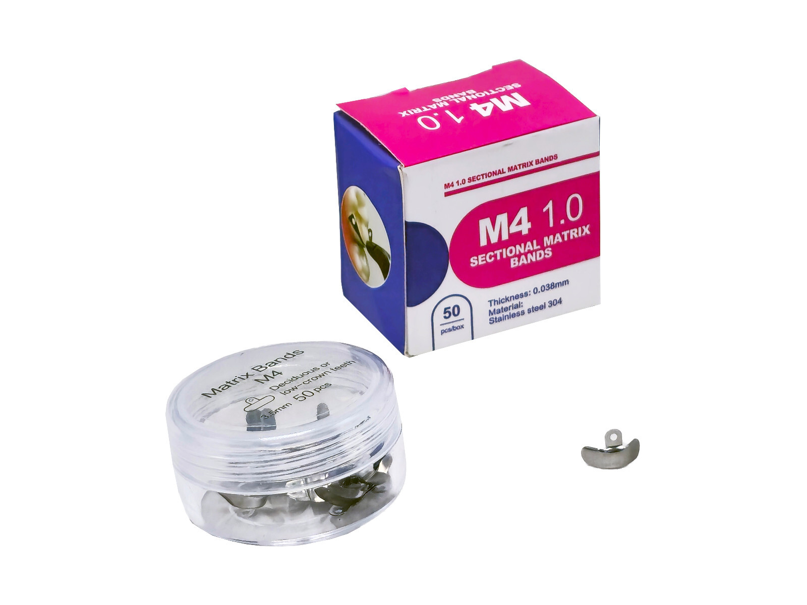 REDLAND Dental Sectional Matrix, M4 1.0 Matrices Refill, All Sizes 50/PACK