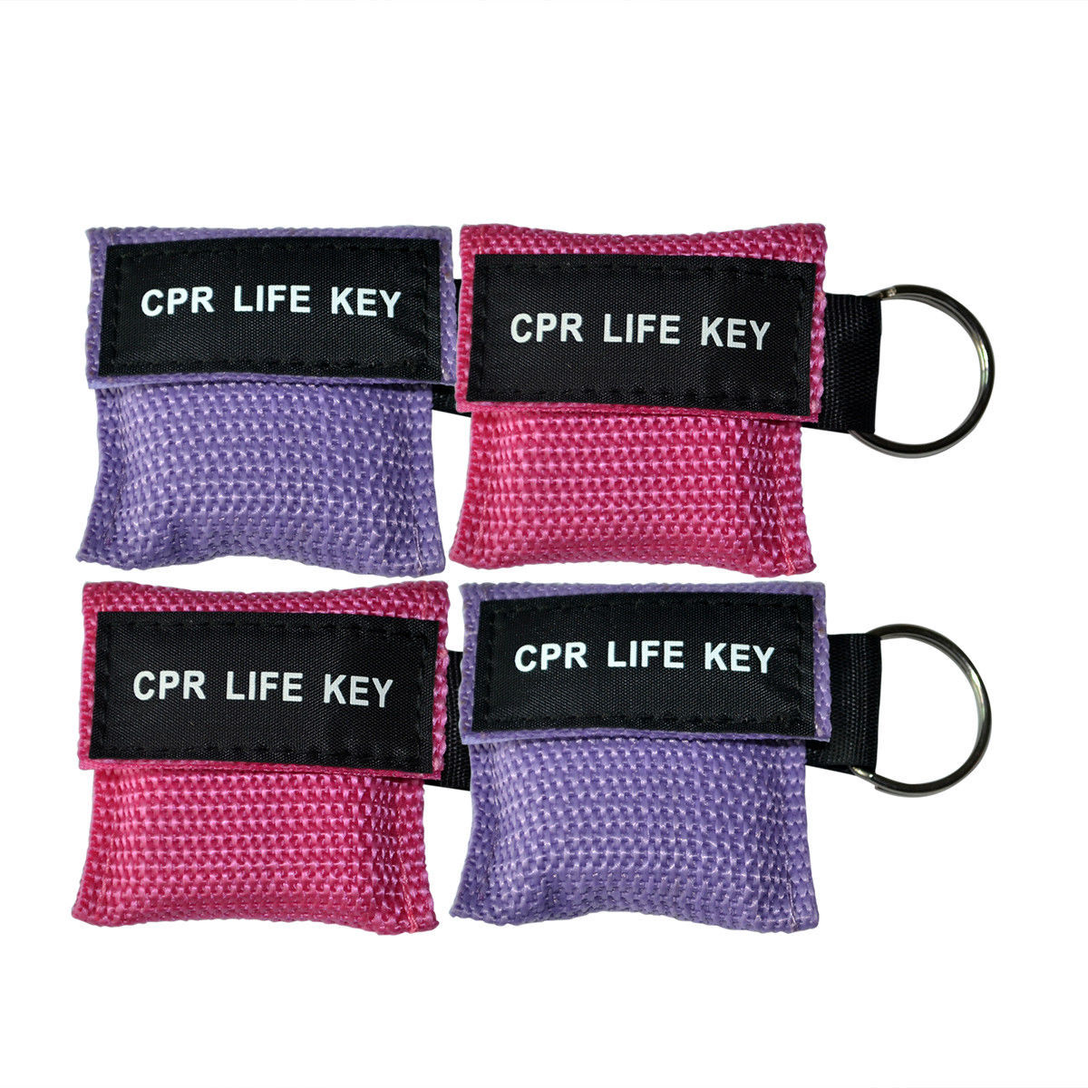 200pcs CPR Transparent Mask Random Colors Nylon Keychain CPR Mask CPR Kits
