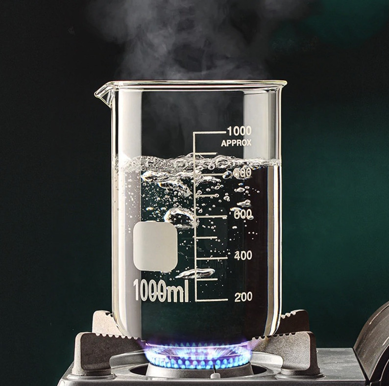 1pc High Borosilicate Glass Measuring Cup: 50–1000ml Clear Scale Beaker – NEW