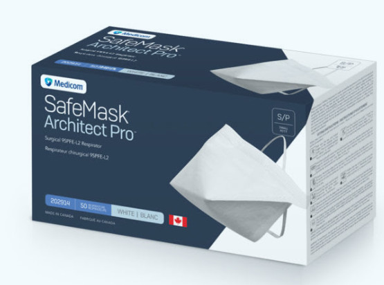 Box/50 Medicom SafeMask Architect Pro N95 Surgical Respirator Mask Size Small