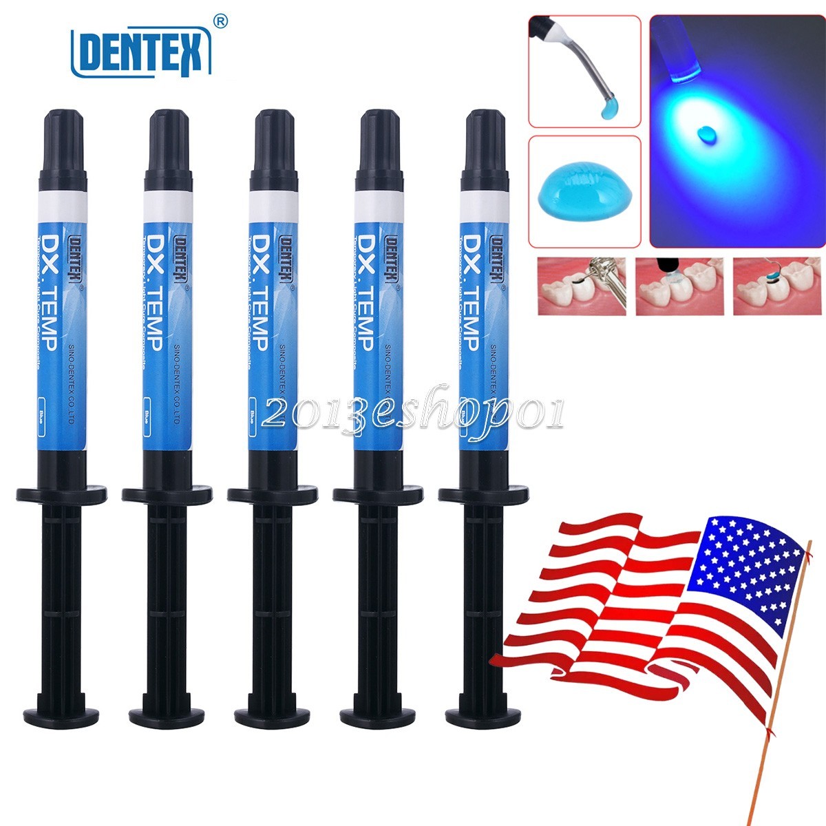 Dentex Dental Temp Flow Light Curing Temporary Filling Composite Material