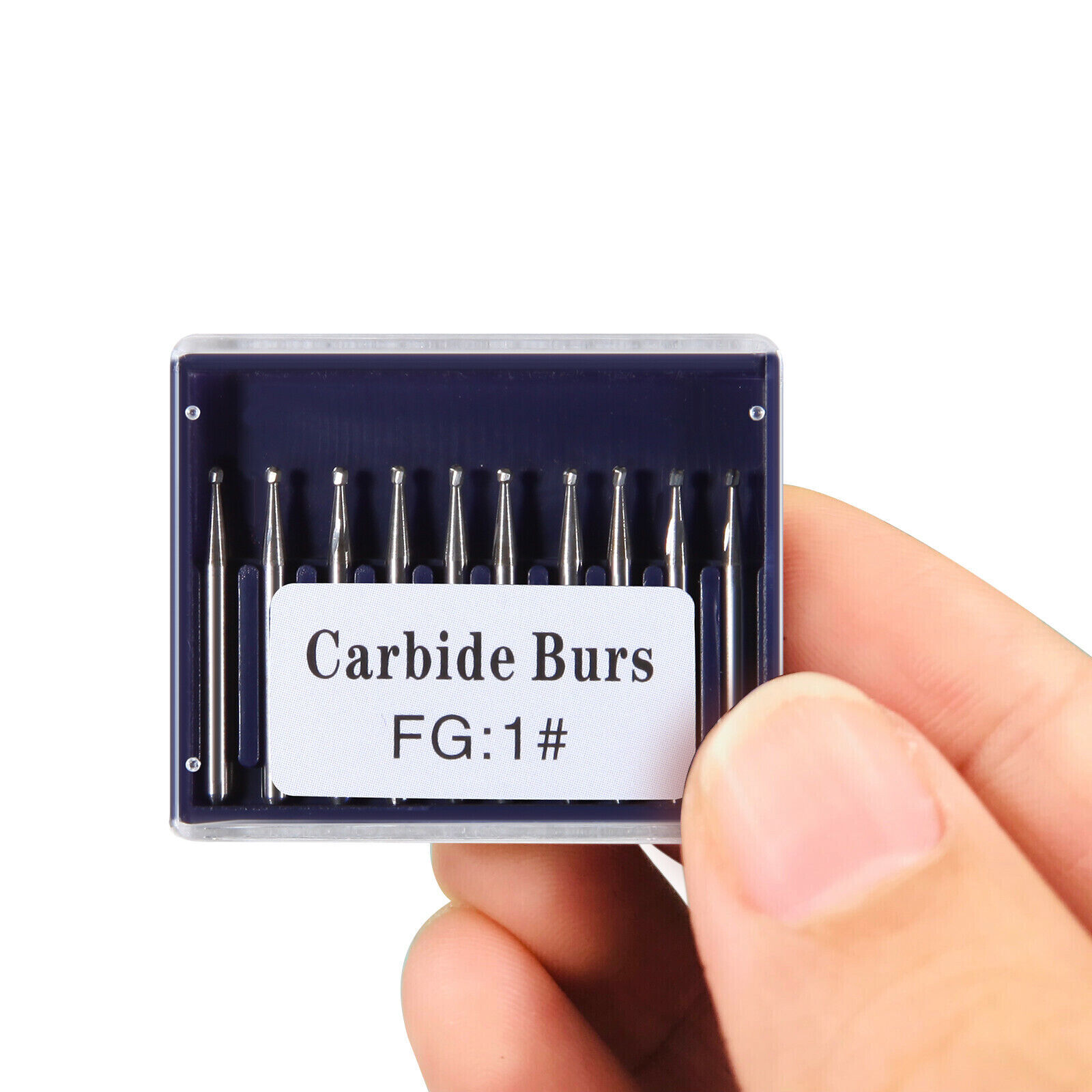 10pcs Dental FG 1.6mm Round Carbide Steel Burs for High Speed Handpiece