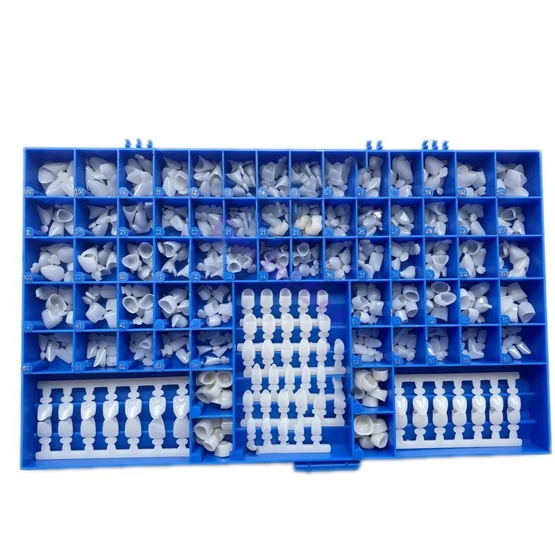 66Size 390Pc New Polycarbonate Temporary Dental Crowns Full Kit W Mold Guides US