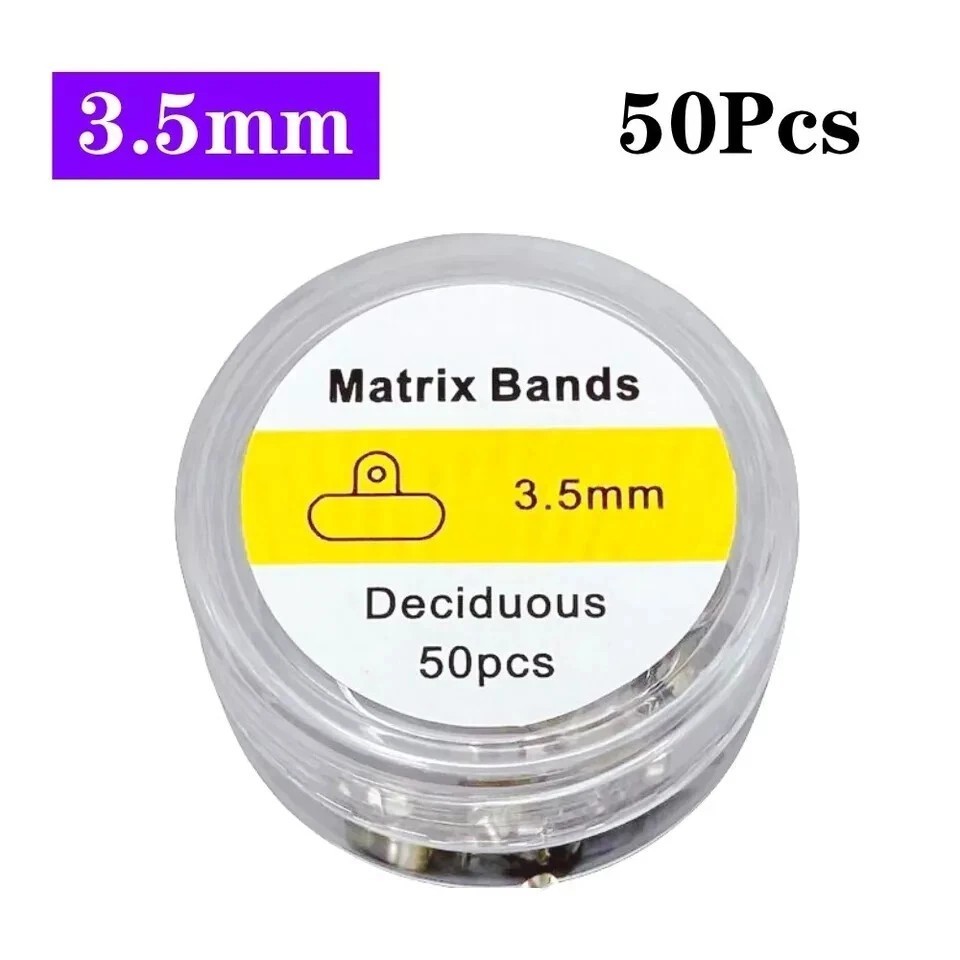 Dental Contoured Metal Sectional Matrice Matrix Bands Refill Band 3.5mm-6.5mm