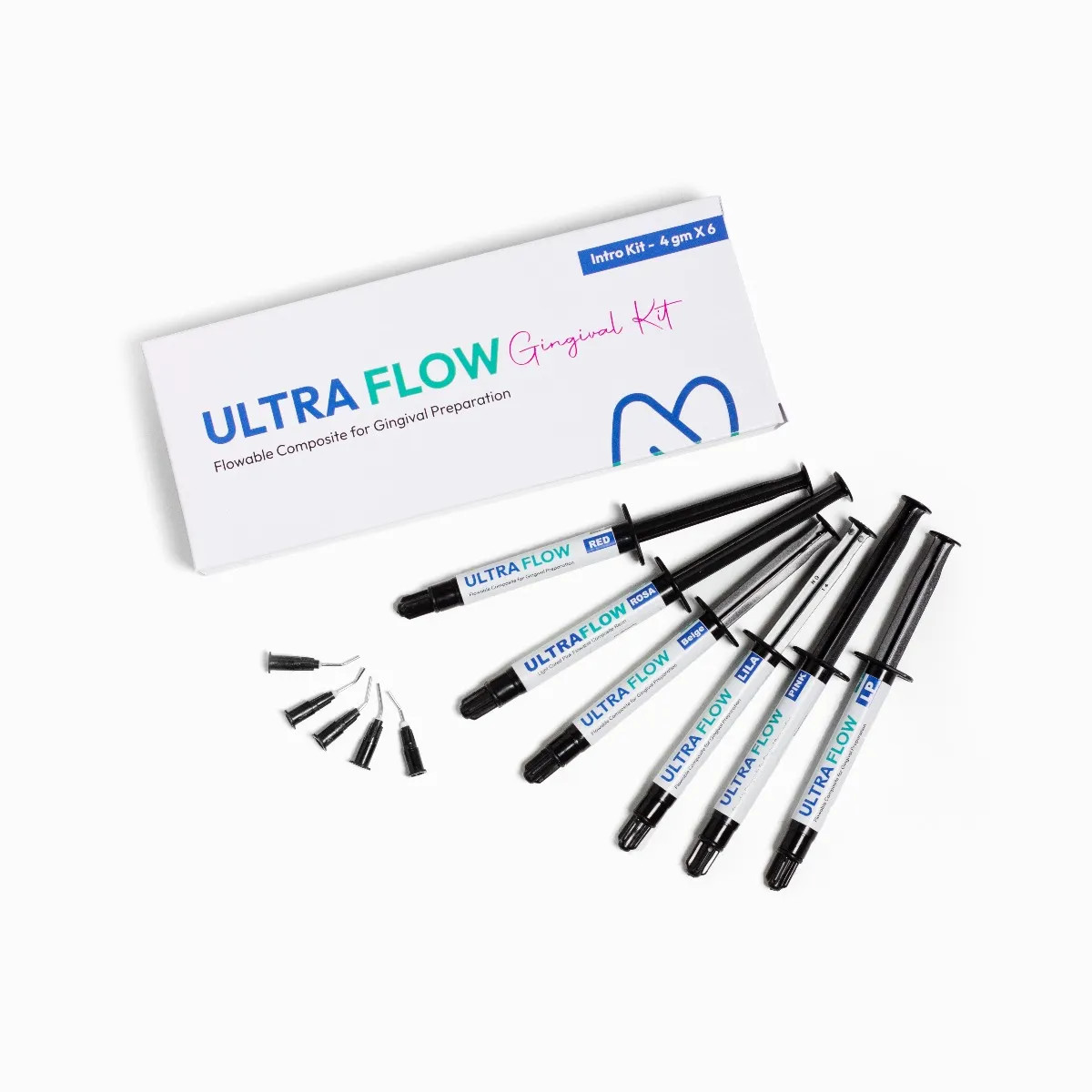 DentAct Ultra Flow Gingival Kit Flowable Composite For Gingival Preparation.