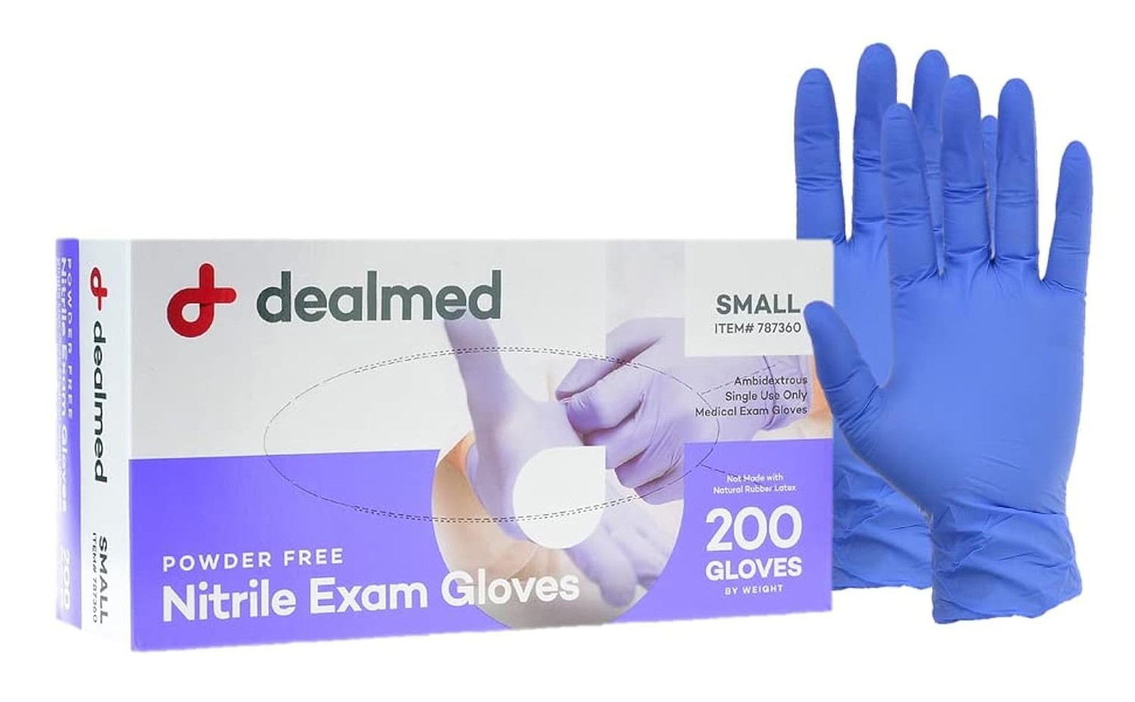 Dealmed Medical Exam Gloves – 200 Count Small Nitrile Gloves, Disposable N