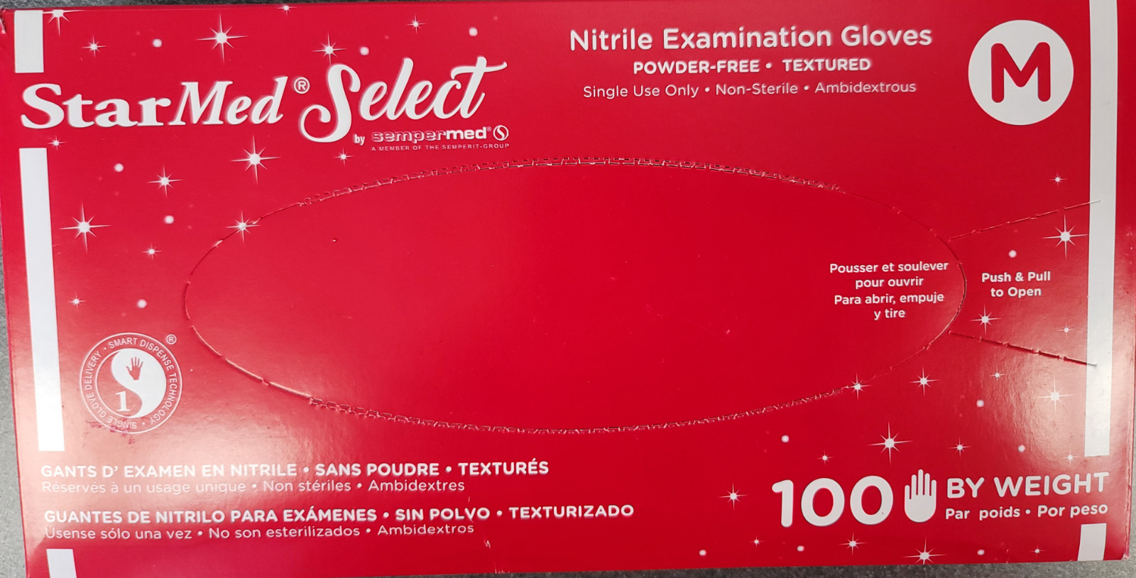 StarMed Select Nitrile Exam Gloves Medium SMNS103, 1000/Case