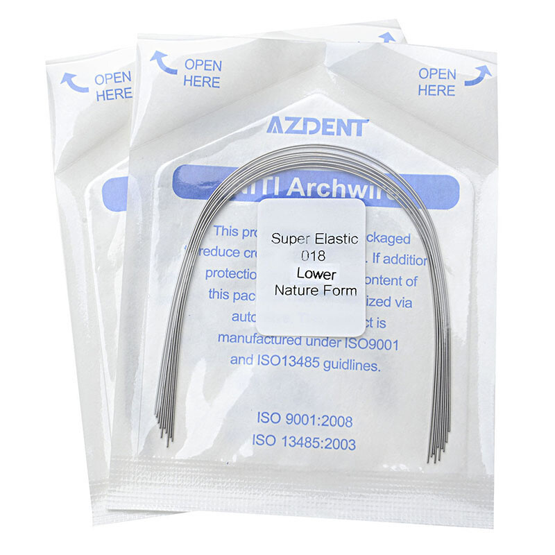 100Pc AZDENT Dental Orthodontic Arch Wire Super Elastic Niti Round Nature Form