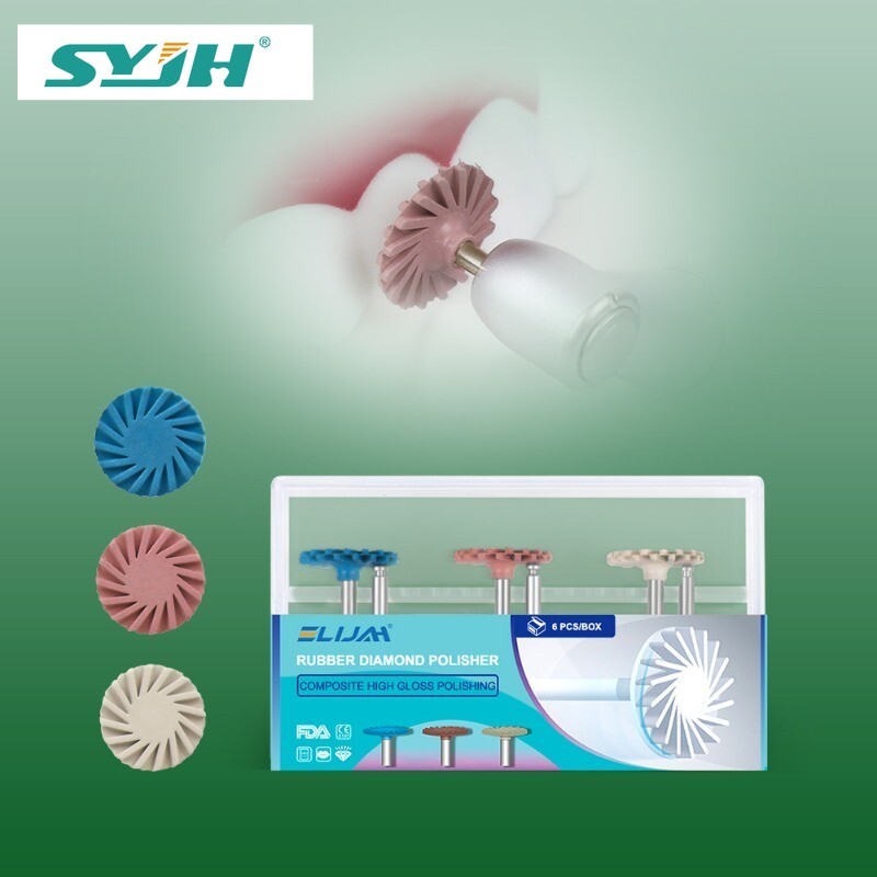 Dental Composite Polishing Kit Diamond System RA Rubber Wheel Polisher -US Stock