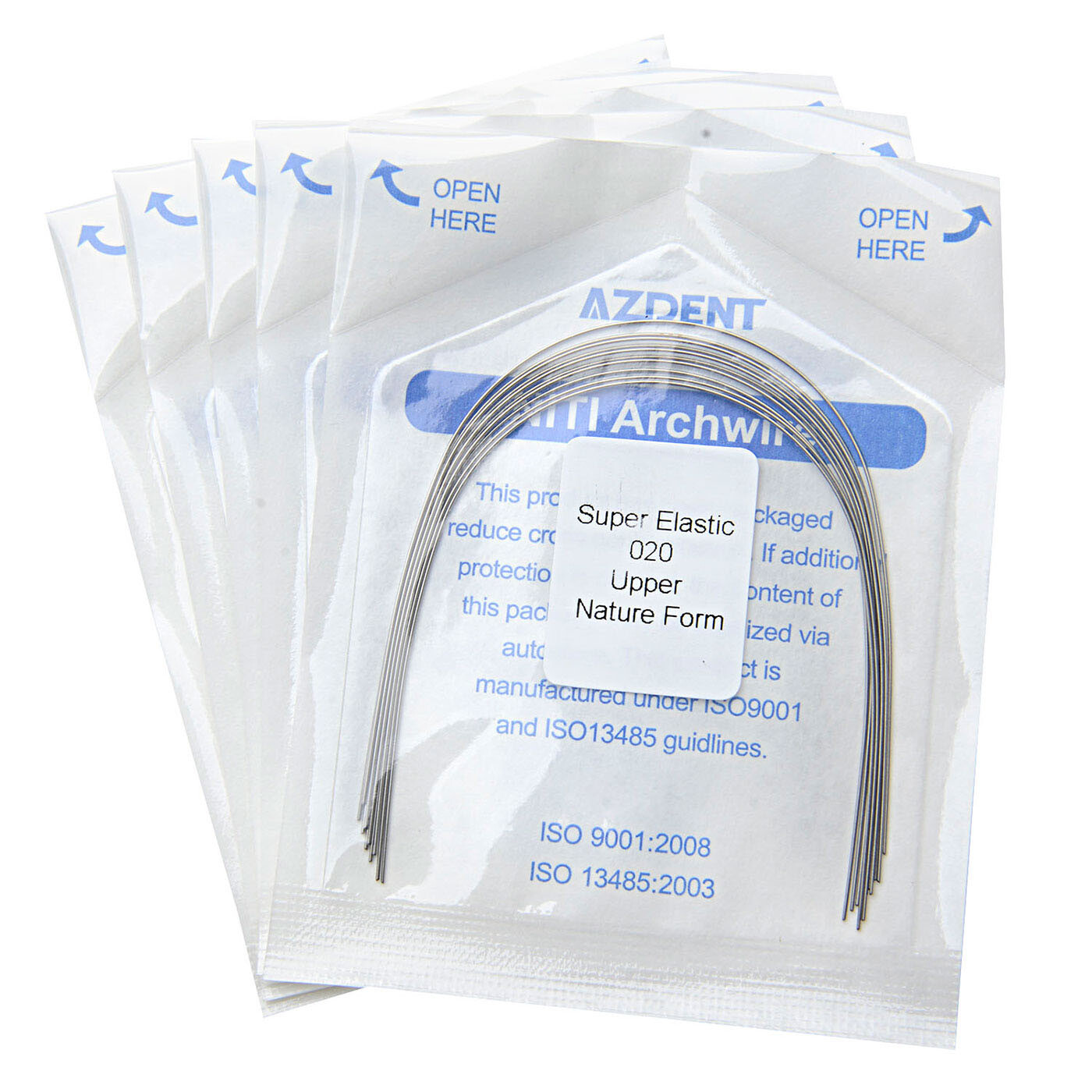 100Pc AZDENT Dental Orthodontic Arch Wire Super Elastic Niti Round Nature Form