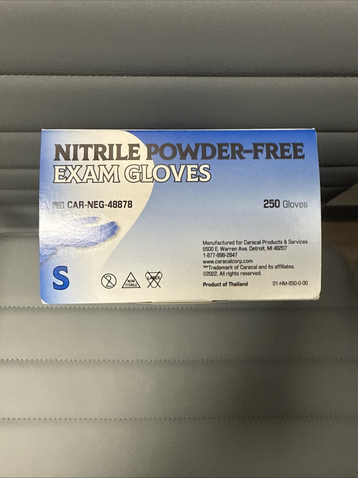 Nitrile Powder-Free Exam Gloves Blue Size Small Case/10 box/250 Gloves=2500 Glov
