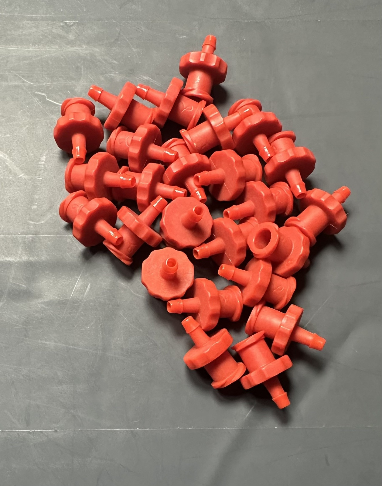 Value Plastics 25x-MTLL210-6+25x FTLL210-RED,, Free DHL M/F Luer Lock-1/16” Barb