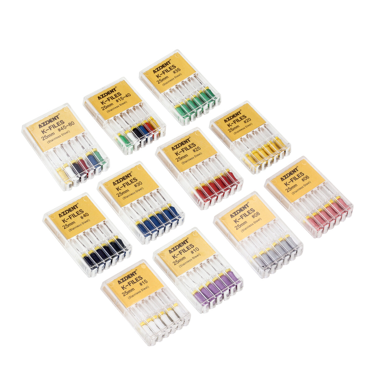 Dental Endo Root Canal Files #15-40 25mm/21mm/Absorbent Paper/Gutta Percha Point