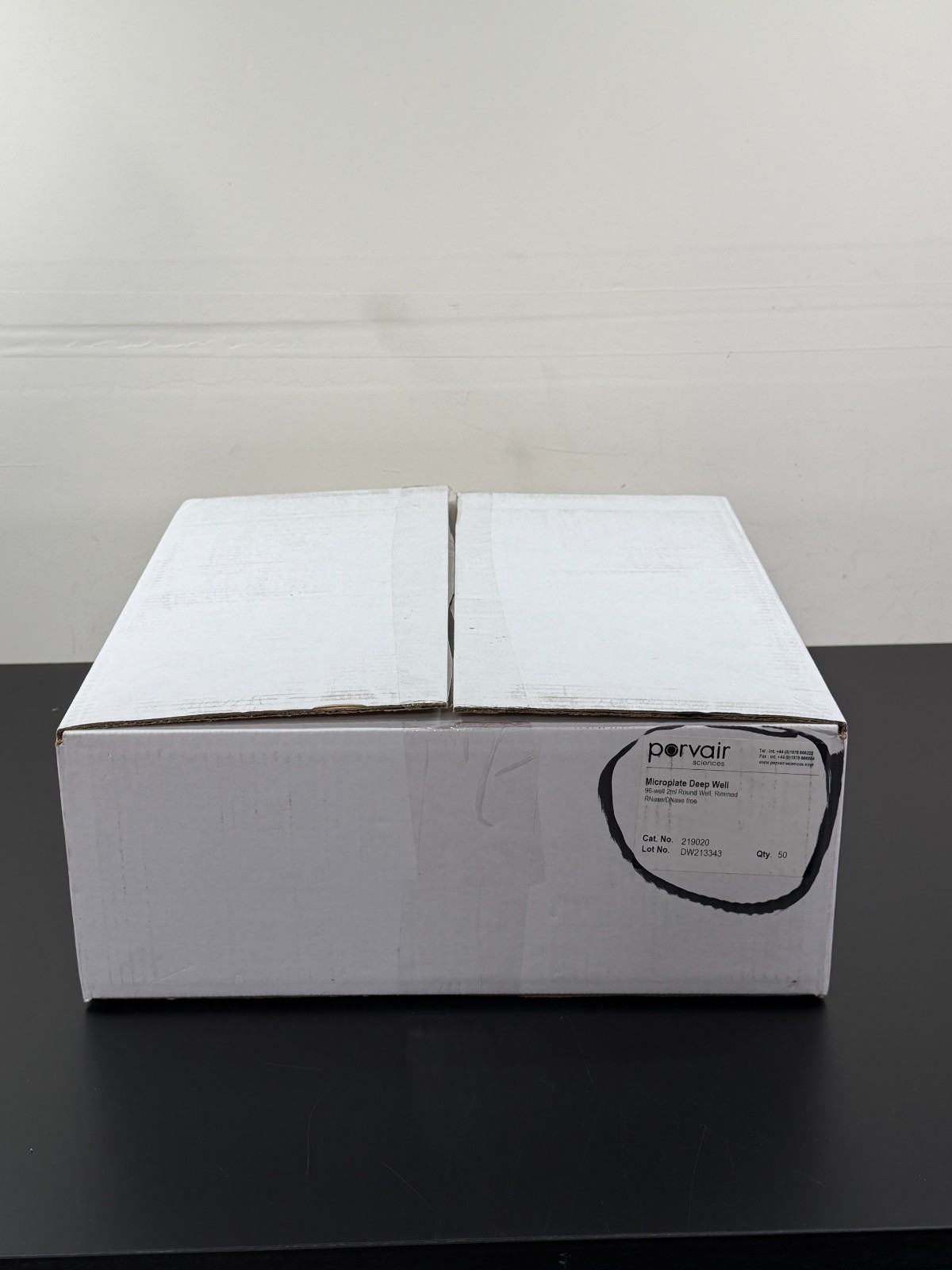 Porvair Sciences 219020 96 Deep Round Well Plate, 2 ml, Polypropylene: 50/case