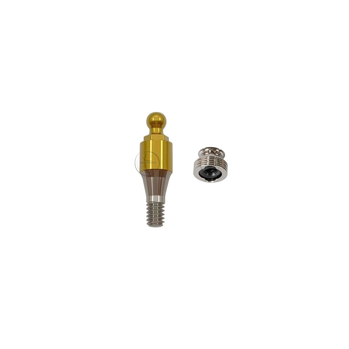 20 pcs Ball attachment abutment straight O-ring system for Hiossen Osstem M R