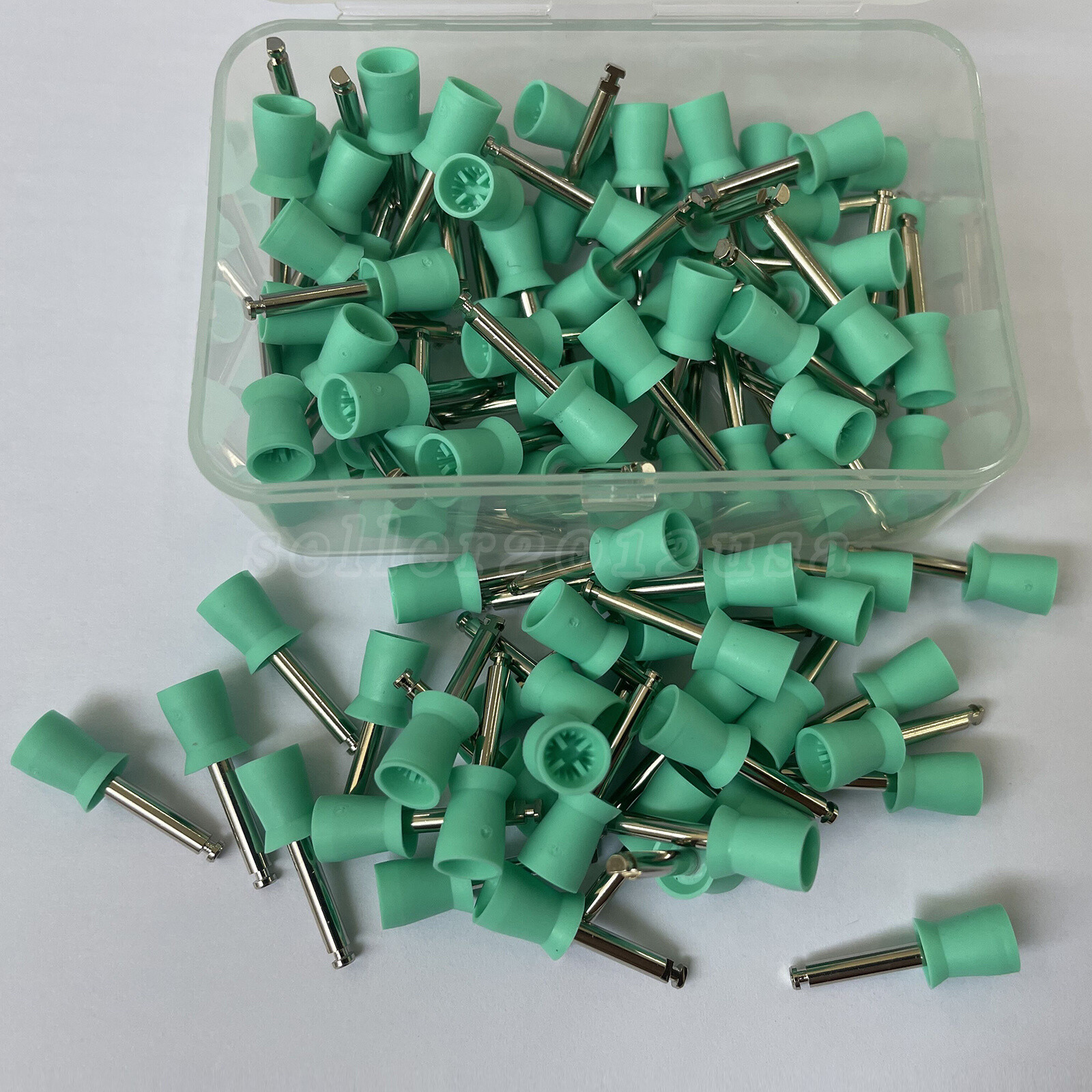 100Pcs/Box New Dental Rubber Prophy Tooth Polish Polishing Cups Brushes Green