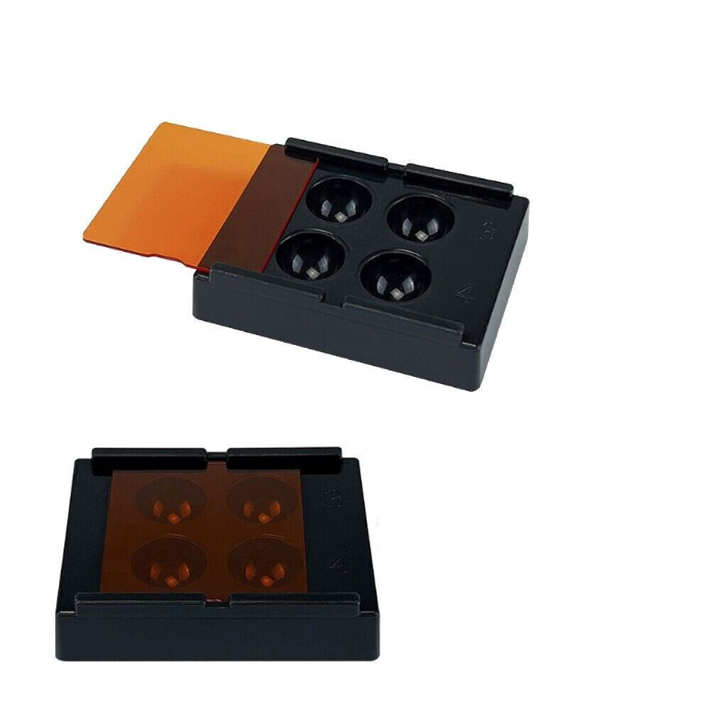 Dental Veneer Storage Box 4 Holes Teeth Patch Shading Light Organizer Retainer
