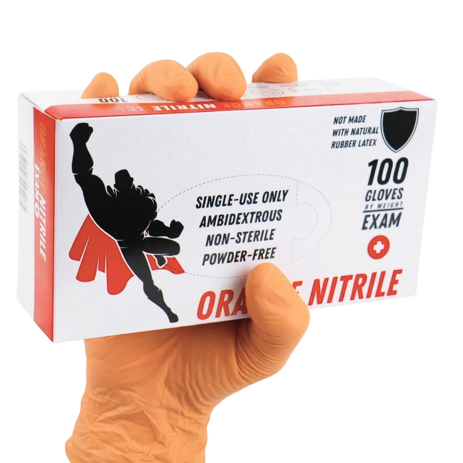 Disposable 1000 Pcs 5 Mil Orange Nitrile Gloves Fully Textured Small