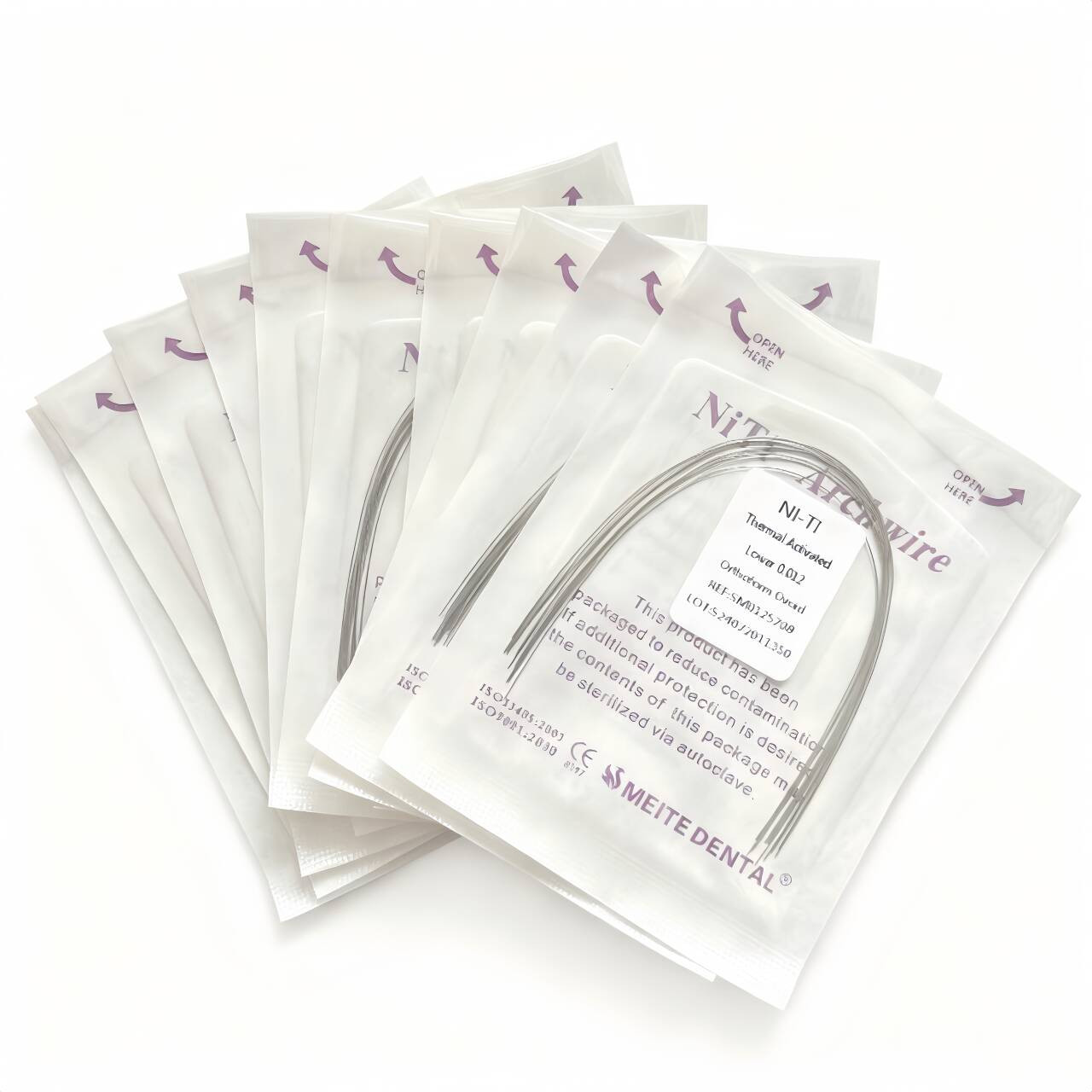 10 Packs Dental Orthodontic Thermal Activated Niti Round Arch Wires Ovoid Form