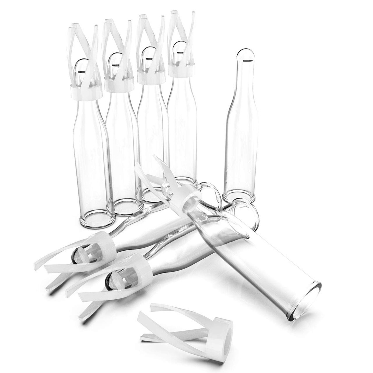 1000Pcs 250uL Clear Glass Micro Inserts+Plastic Spring for for 2mL 9-425 Vials