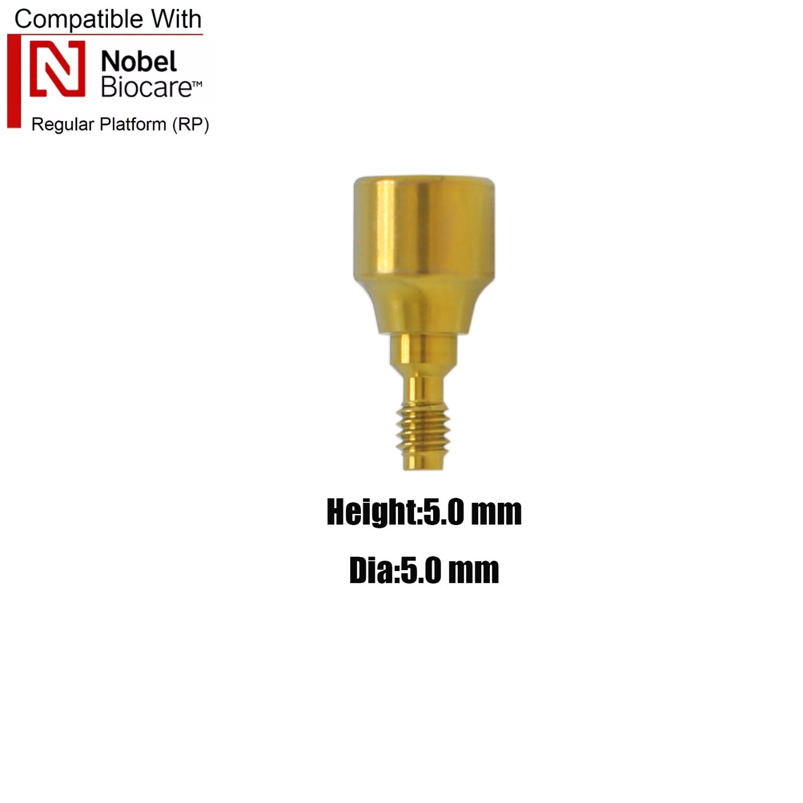 US NOBEL Dental Healing Cap Abutment RP/NP Compatible With Active ∅3.6 ∅5.0 ∅6.0