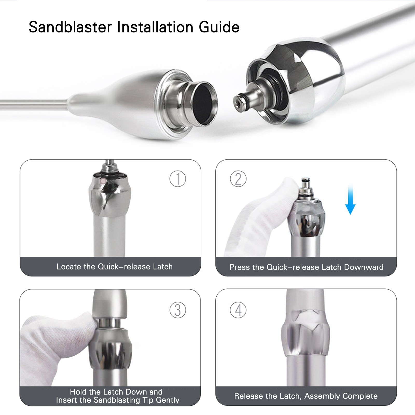 POPDENT 2/4Hole Dental Air Flow Hygiene Prophy Polishing Polisher Handpiece Jet