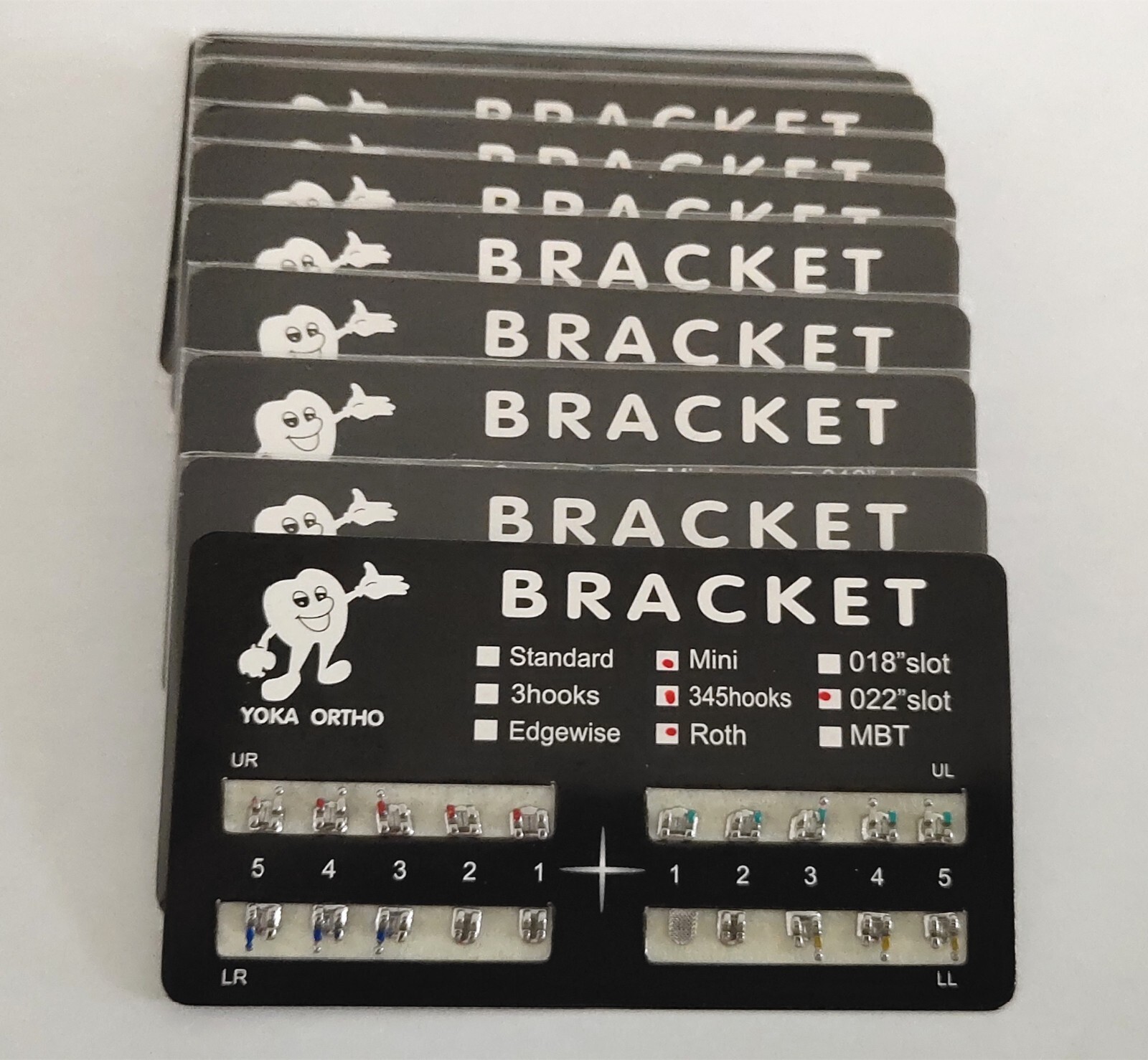 100 Sets Teeth Brackets Mini Roth 022 345 Hooks Dental Metal Braces Black Color