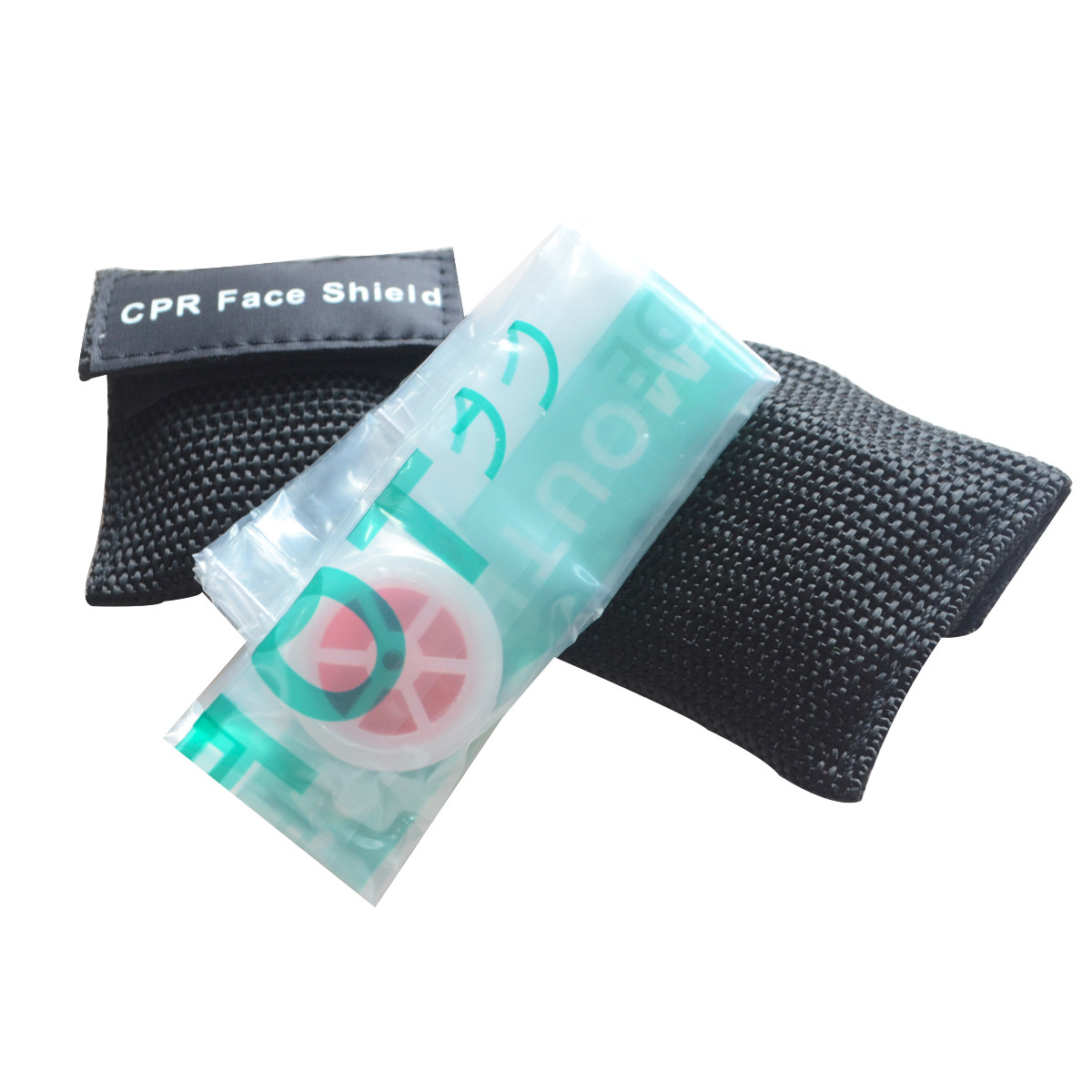 100PCS 5Colors Keychain Transparent CPR Mask First Aid Training CPR Face Shield