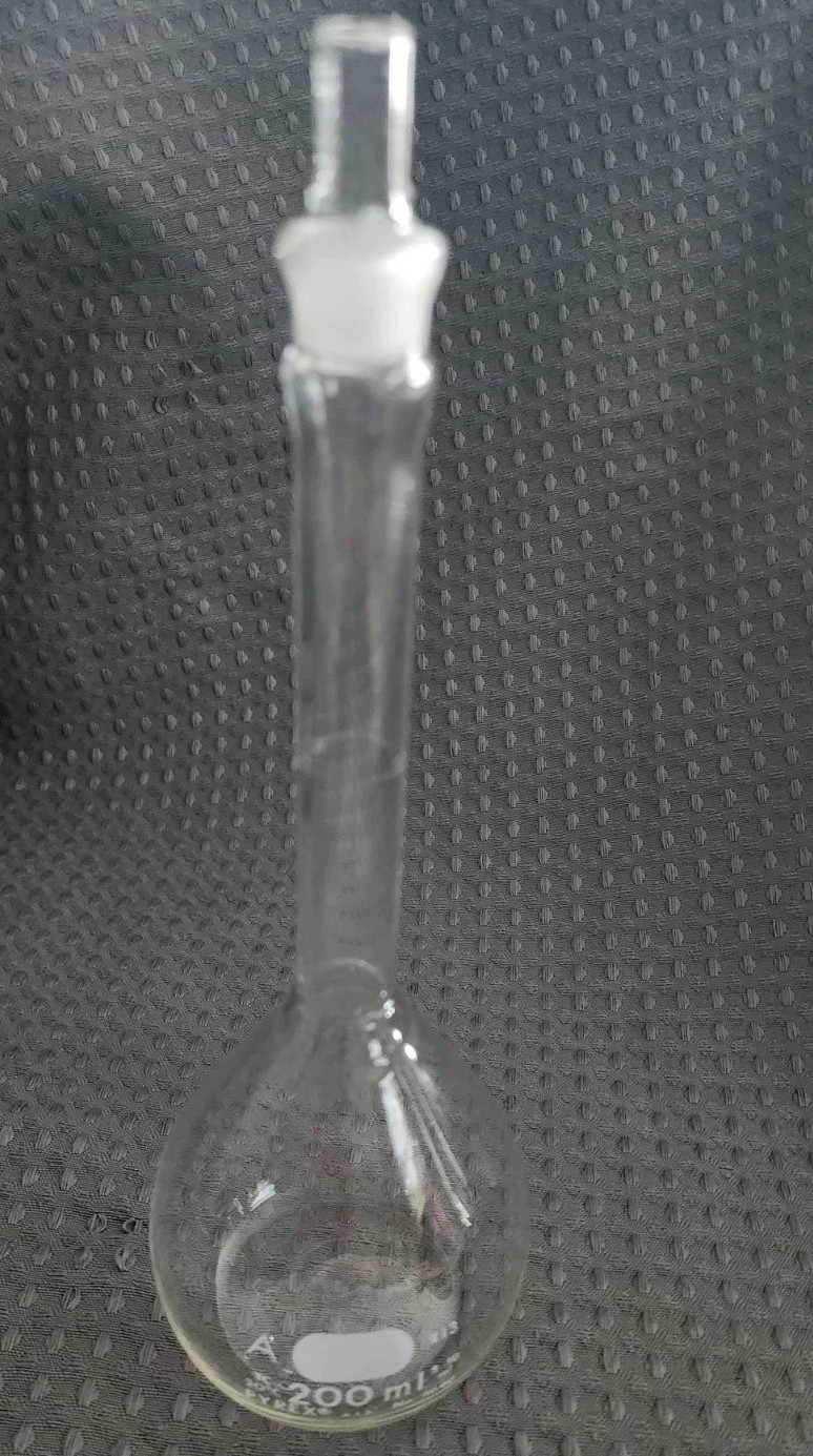 Pyrex 5640-200 200 mL Class A Verified Volumetric Flask with Stopper