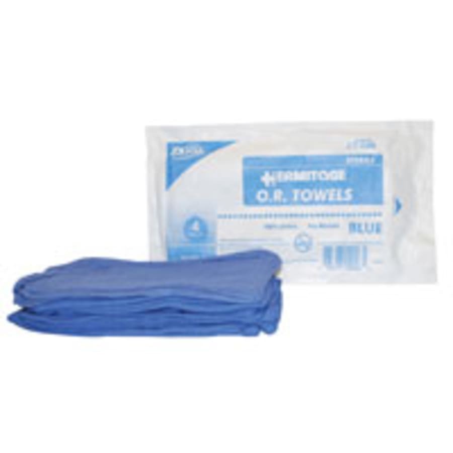 O.R. Towel Sterile Blue 17″ x 27″ CSR Wrapped 100% Cotton 80 Pcs