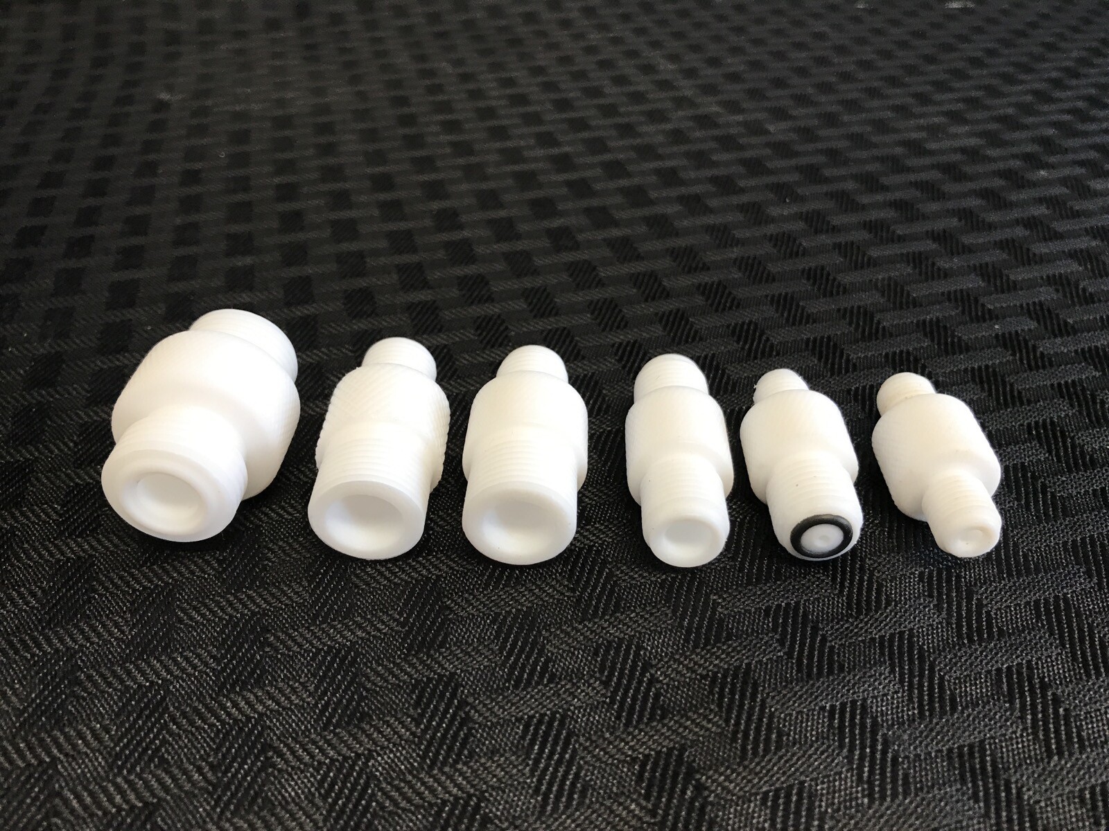(6) Chromatography PTFE Threaded End Fitting Couplings Variety Sizes