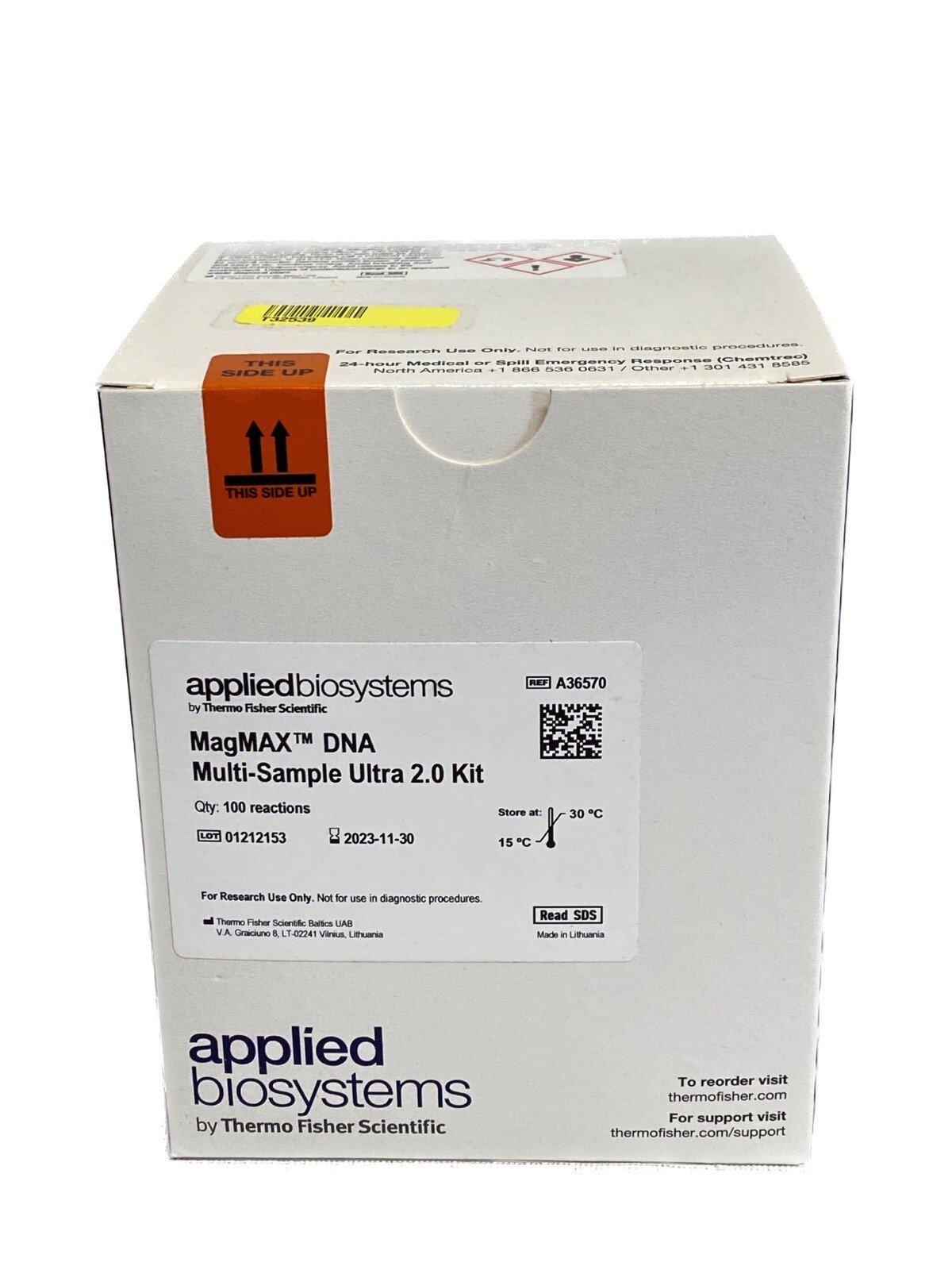 APPLIED BIOSYSTEMS MagMAX DNA Multi-Sample Ultra 2.0 Kit 100 Reactions A36570