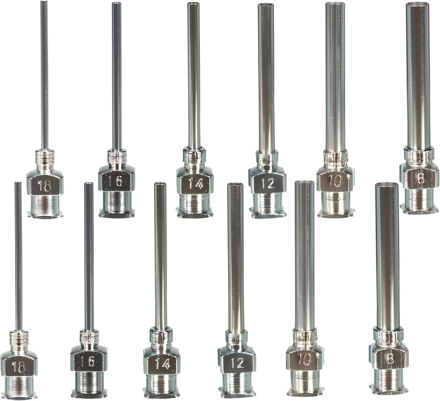 6values12 Pieces Dispensing Needle 1 Inch Stainless Steel Blunt Tip Luer Connect