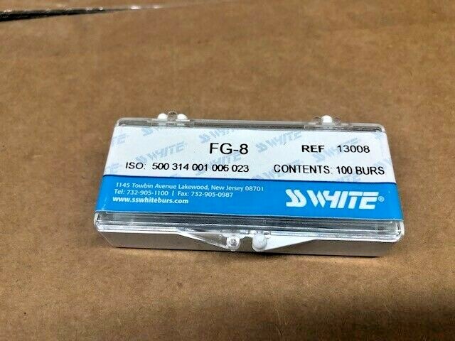 Dental SS White Operatory Carbide Burs FG 8 clinic pack 13008 , Midwest