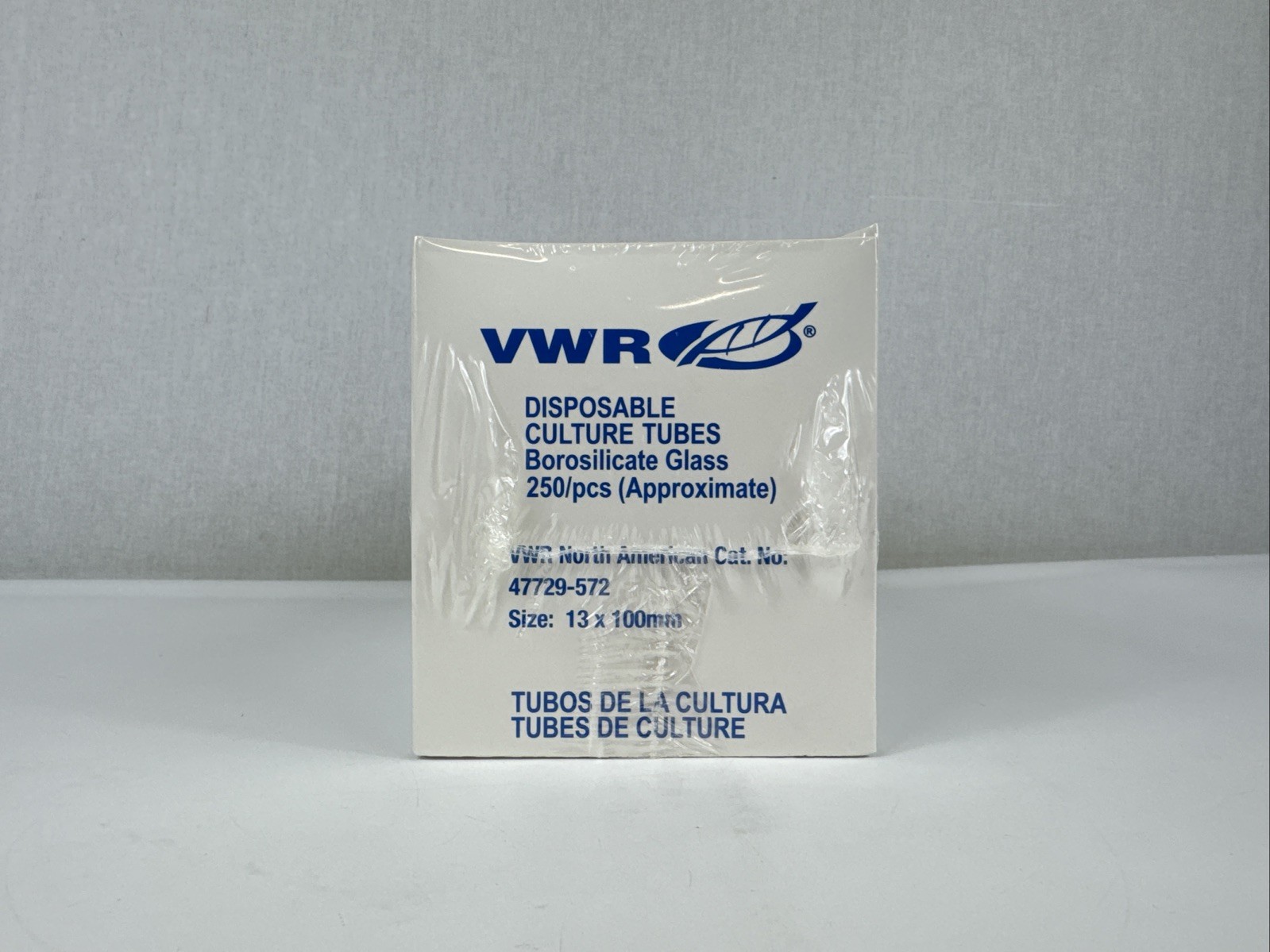 VWR 47729-572 DISPOSABLE BOROSILICATE GLASS CULTURE TUBES 13 X 100MM APPROX 1000