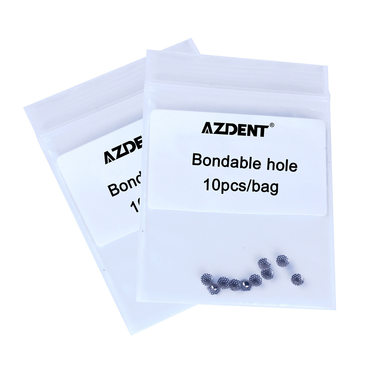 10 Bags Dental Ortho Bondable hole Lingual Button Mesh Base TOMY Type AZDENT