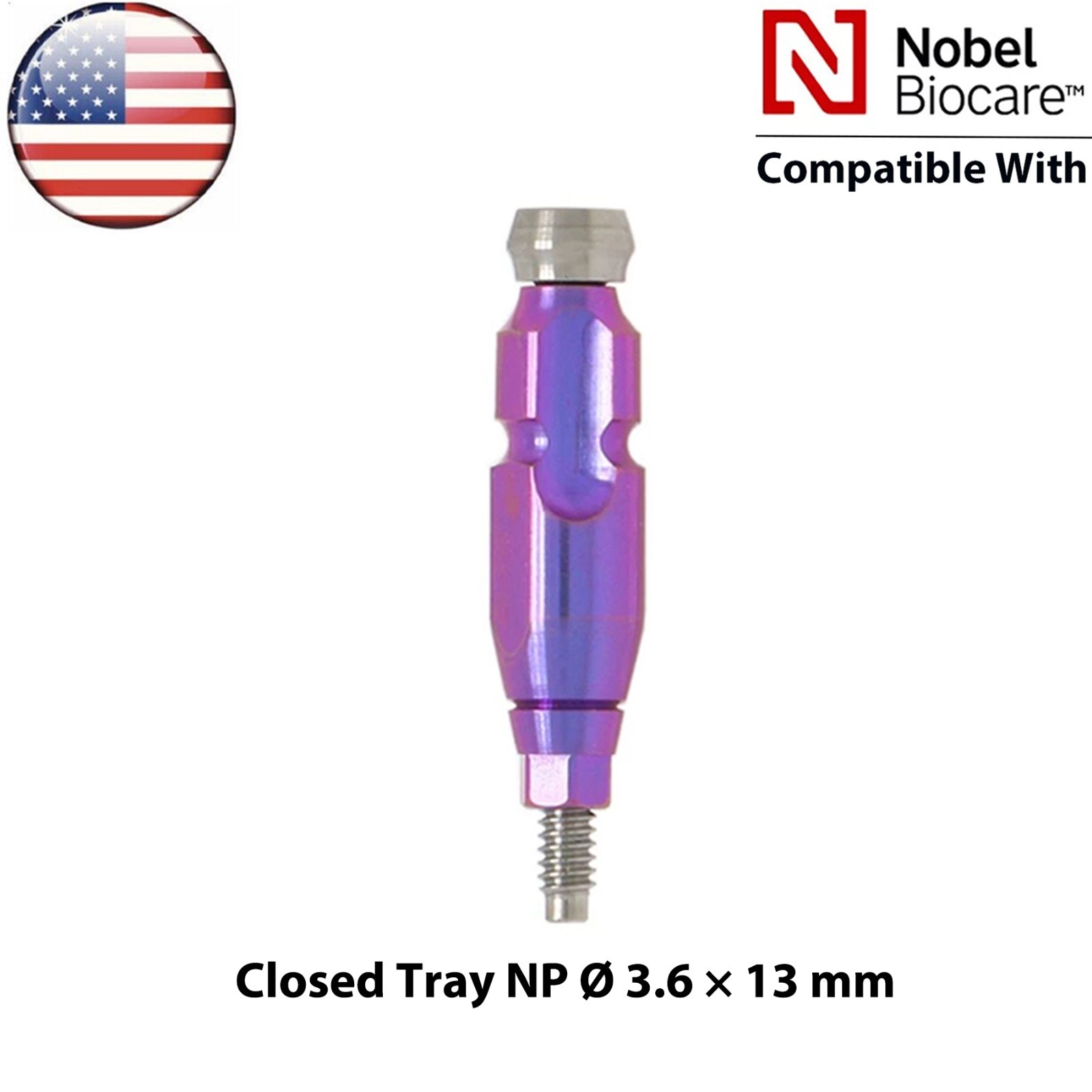 US Dental Impression Transfer Coping Open Close Tray RP/NP Lab Analog Fits Nobel