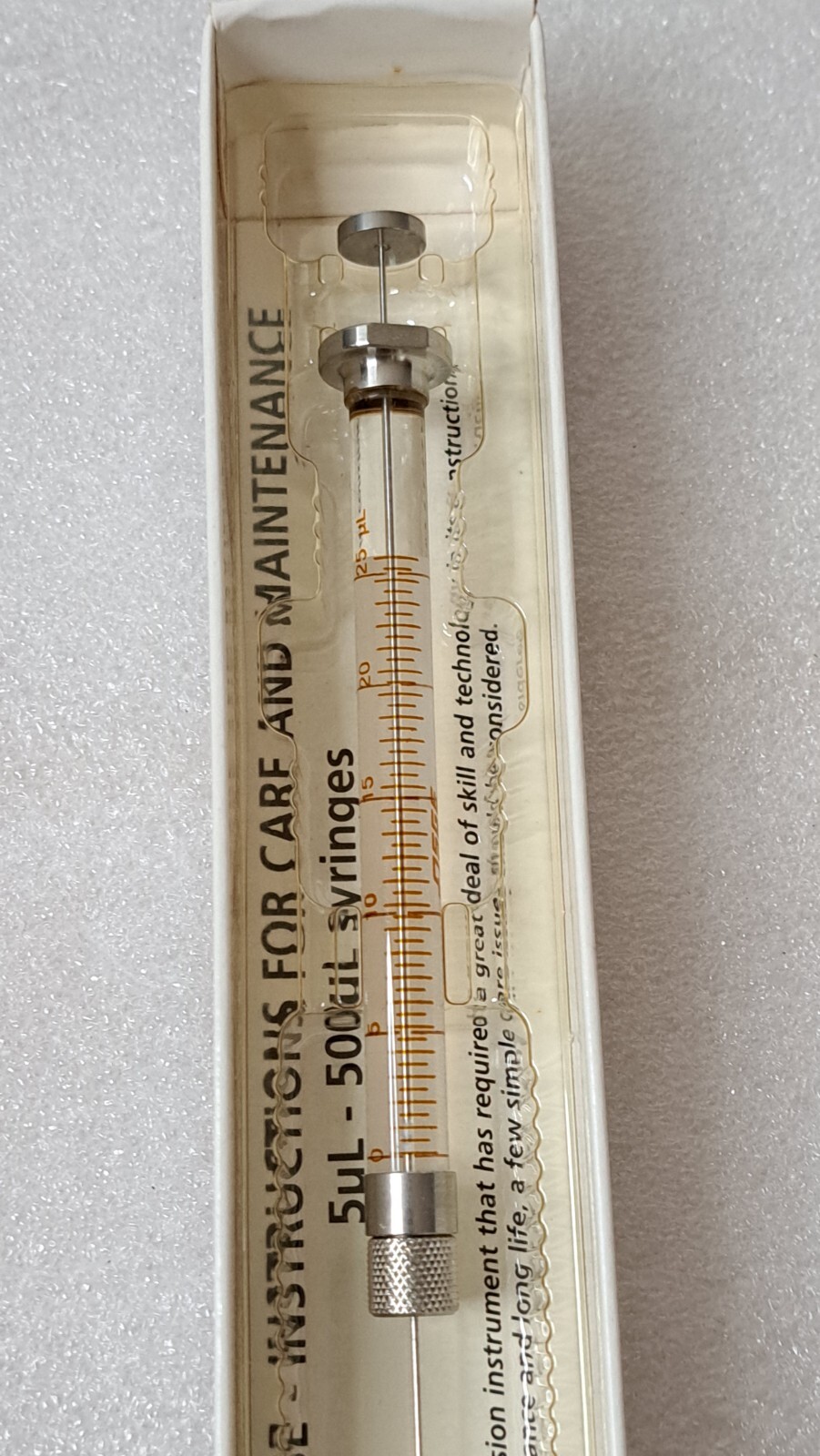 SGE 25ul/µl Syringe Rheodyne (625) WAT033381, 010852