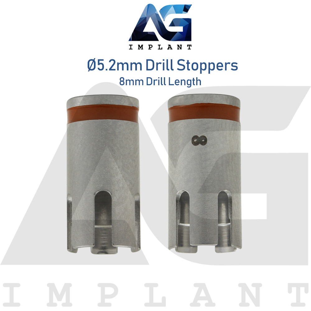 5 Drill Stoppers Ø5.2mm & Drill Set External Irrigation Sur gical Dental Tool